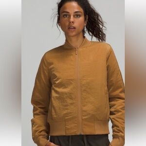 lululemon athletica Brown Bomber Jacket, size 6